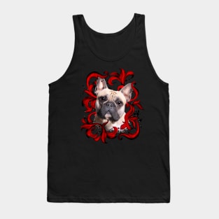 French bulldog, red leaves, frenchie lovers gift Edit Tank Top